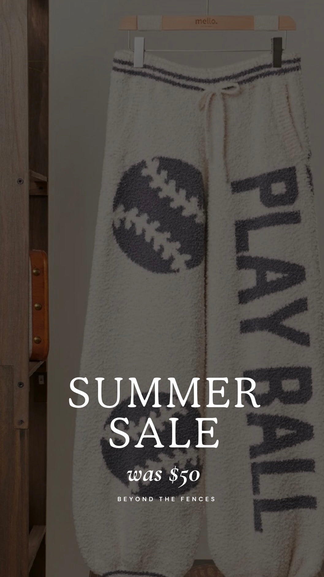 Playball Baseball Cozy Knit Pants