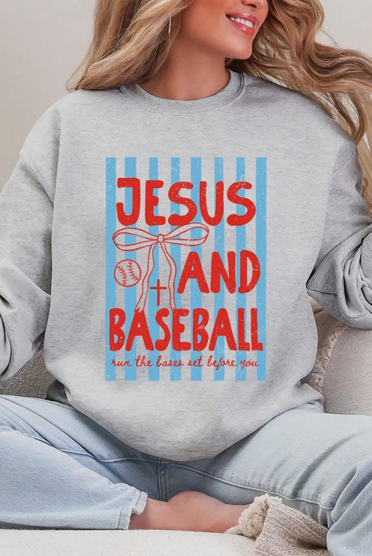 PREORDER - Jesus and Baseball Sweatshirt